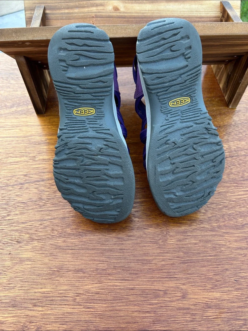 Purple Keen Women’s Sandals with Gray Soles